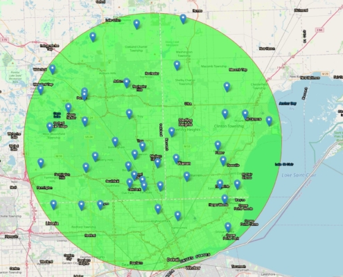 Serving Area Map