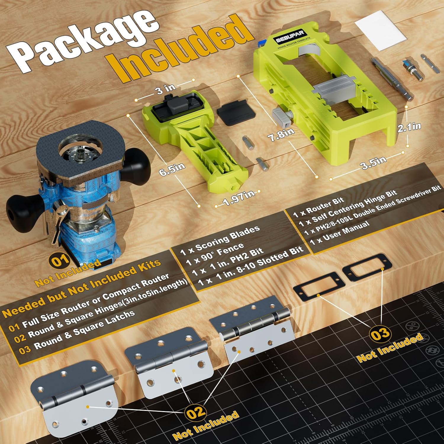 Door Hinge & Door Latch Installation Kit