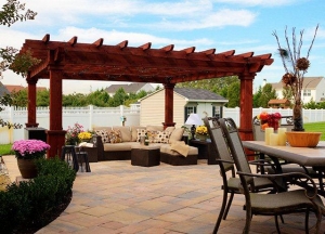 back yard pergola