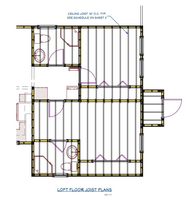 Tiny House Blueprints Plans 2 Bedroom and Loft 722 SQFT | Construction ...