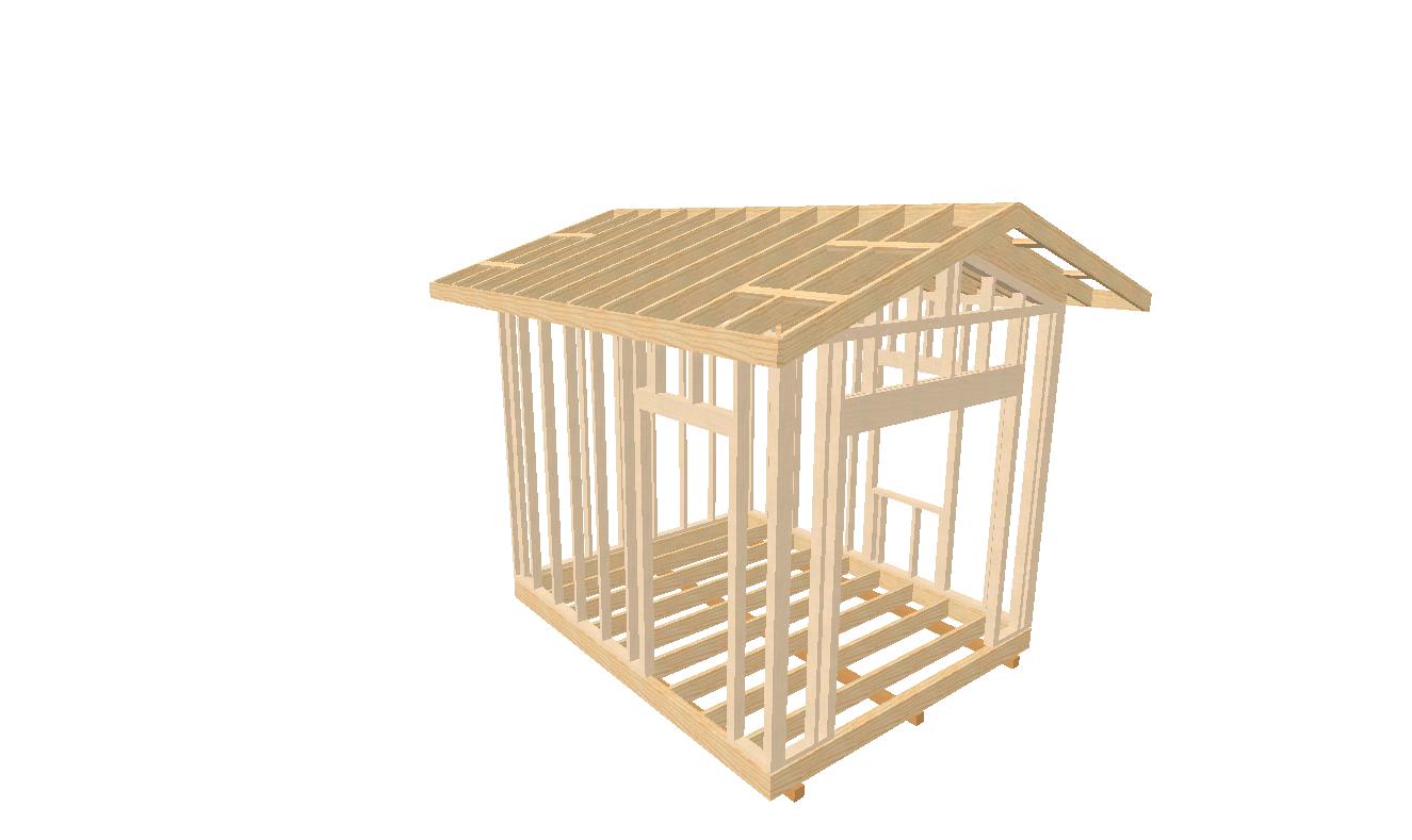 SHED PLAN BLUEPRINTS Engineering Plan 10x12 | Construction Concept ...