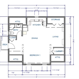 Home Garage Plans 24' x 30' Two Car Garage Blueprints 652 SQFT ...